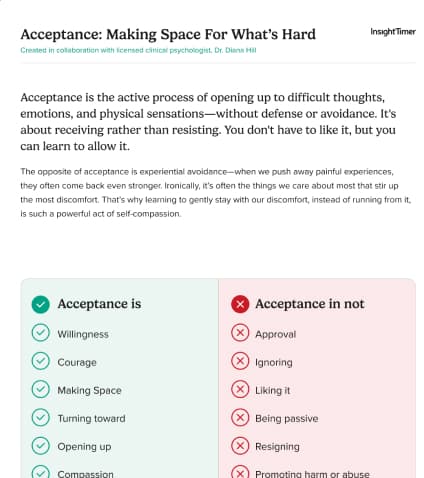 Acceptance — Making Space for What’s Hard