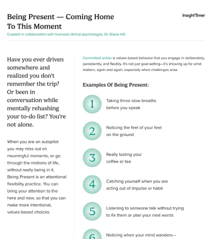 Being Present: Coming Home To This Moment