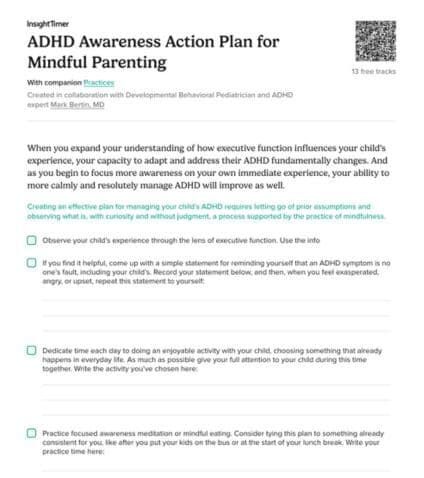 ADHD Awareness Action Plan for Mindful Parenting