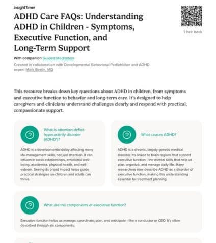 ADHD Care FAQs: Understanding ADHD in Children - Symptoms, Executive Function, and Long-Term Support