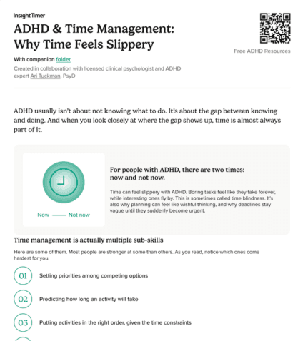 ADHD & Time Management Worksheet