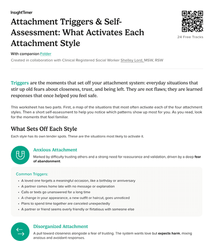Attachment Triggers & Self-Assessment: What Activates Each Attachment Style