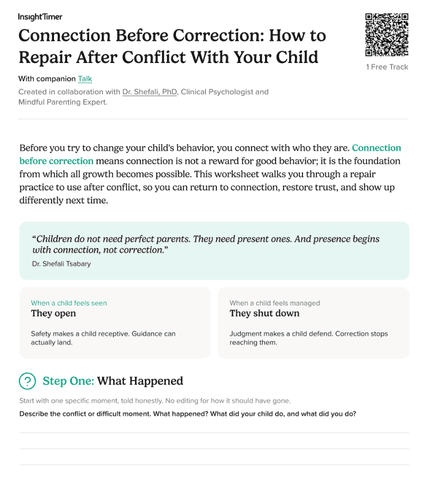 Connection Before Correction: How to Repair After Conflict With Your Child