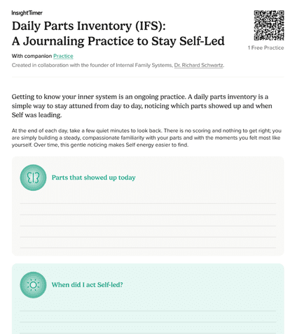 Daily Parts Inventory (IFS): A Journaling Practice to Stay Self-Led