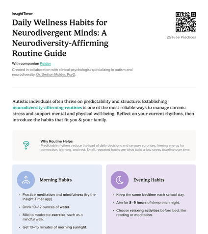 Daily Wellness Habits for Neurodivergent Minds: Worksheet & Routine Guide