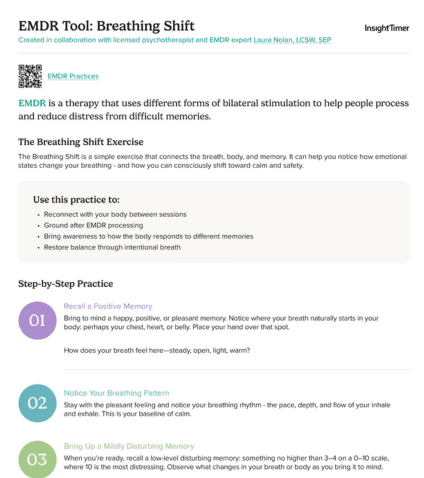 EMDR Tool: Breathing Shift Worksheet