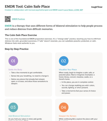 EMDR Tool: Calm Safe Place