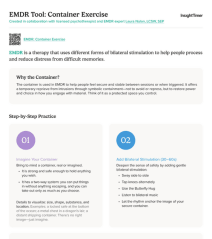 EMDR Tool: Container Exercise