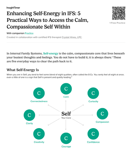 Enhancing Self-Energy in IFS: 5 Practical Ways to Access the Calm, Compassionate Self Within