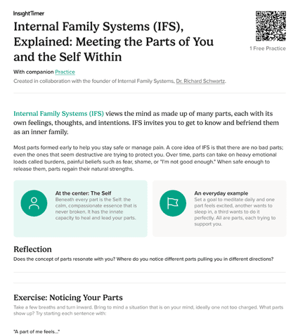Internal Family Systems (IFS), Explained: Meeting the Parts of You and the Self Within