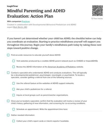 Mindful Parenting and ADHD Evaluation: Action Plan