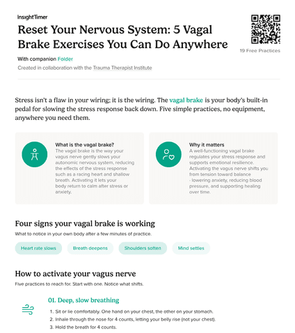 Reset Your Nervous System: 5 Vagal Brake Exercises You Can Do Anywhere