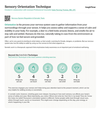 Sensory Orientation Technique