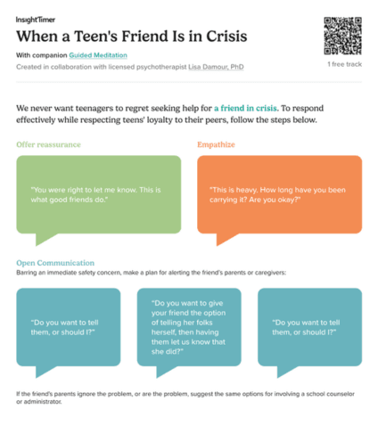 Support a Teen Friend in Crisis
