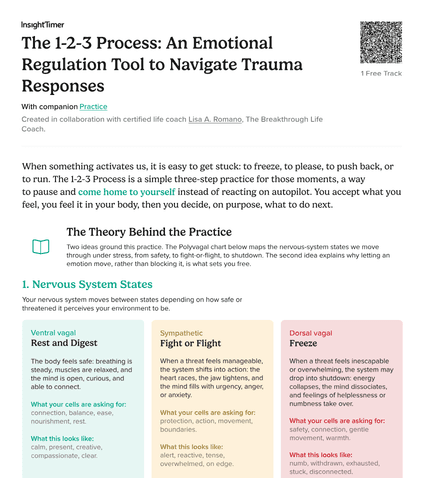 The 1-2-3 Process: An Emotional Regulation Tool to Navigate Trauma Responses