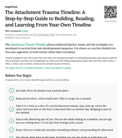 The Attachment Trauma Timeline: A Step-by-Step Guide to Building, Reading, and Learning From Your Own Timeline
