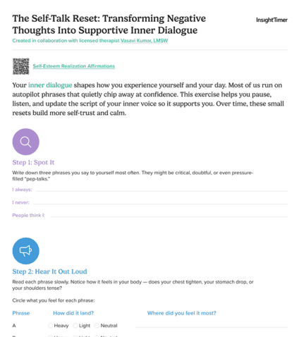 The Self-Talk Reset: Transforming Negative Thoughts Into Supportive Inner Dialogue