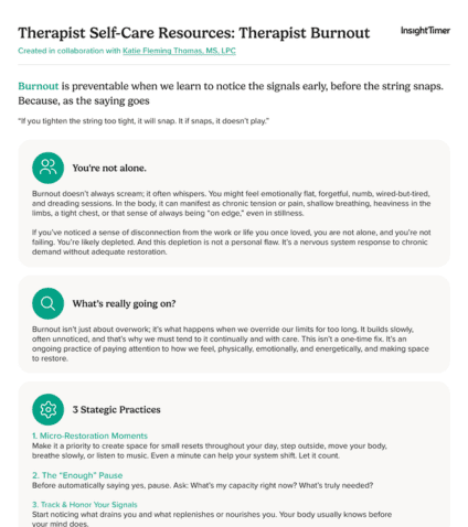 Therapist Burnout Self-Care