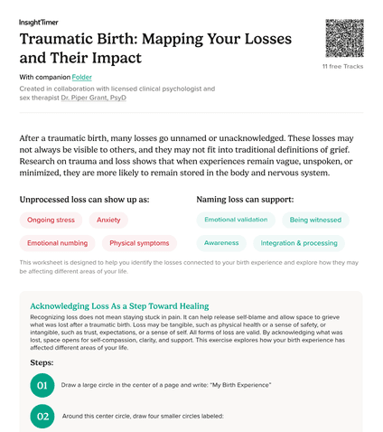 Traumatic Birth: Mapping Your Losses and Their Impact