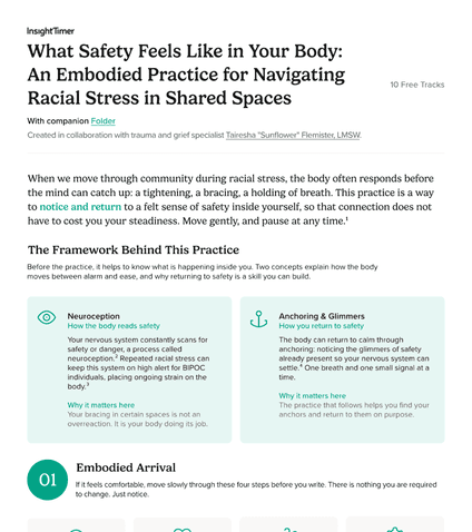 What Safety Feels Like in Your Body: An Embodied Practice for Navigating Racial Stress in Shared Spaces