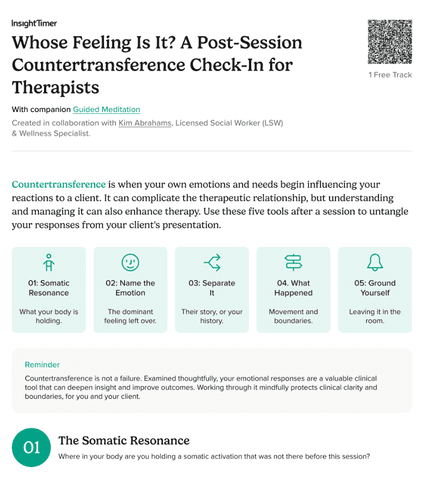 Whose Feeling Is It? A Post-Session Countertransference Check-In for Therapists