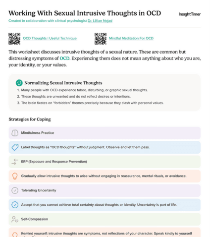 Working With Sexual Intrusive Thoughts in OCD